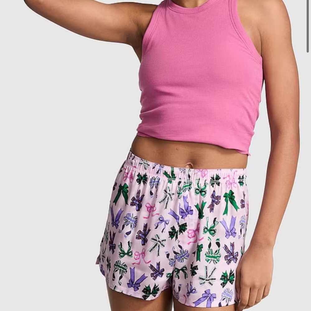 NWT VS Pink bows pajama shorts - tencel - sz XXL